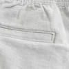 Mid-Thigh Linen-Blend Pull-On Shorts
