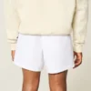Mid-Thigh Linen-Blend Seersucker Shorts
