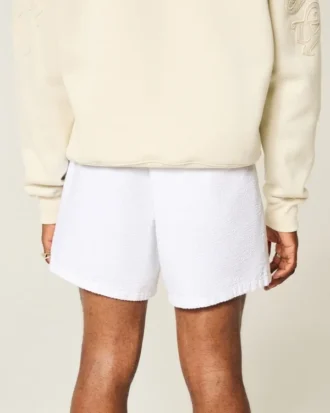Mid-Thigh Linen-Blend Seersucker Shorts