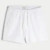 Mid-Thigh Linen-Blend Seersucker Shorts
