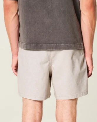 Mid-Thigh Linen-Blend Shorts