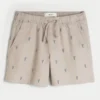 Mid-Thigh Lobster Pattern Pull-On Shorts
