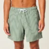 Mid-Thigh Seersucker Volley Swim Shorts
