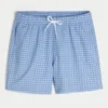 Mid-Thigh Seersucker Volley Swim Shorts
