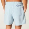 Mid-Thigh Seersucker Volley Swim Shorts