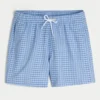 Mid-Thigh Seersucker Volley Swim Shorts