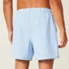 Mid-Thigh Seersucker Volley Swim Shorts