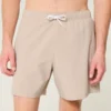 Mid-Thigh Seersucker Volley Swim Trunks