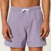 Mid-Thigh Seersucker Volley Swim Trunks