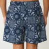 Mid-Thigh Seersucker Volley Swim Trunks