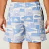 Mid-Thigh Seersucker Volley Swim Trunks