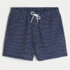 Mid-Thigh Seersucker Volley Swim Trunks