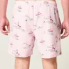 Mid-Thigh Seersucker Volley Swim Trunks