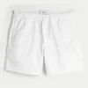 Mid-Thigh Twill Pull-On Shorts