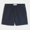 Mid-Thigh Twill Pull-On Shorts