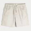 Mid-Thigh Twill Pull-On Shorts