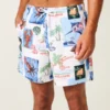 Mid-Thigh Volley Swim Trunks