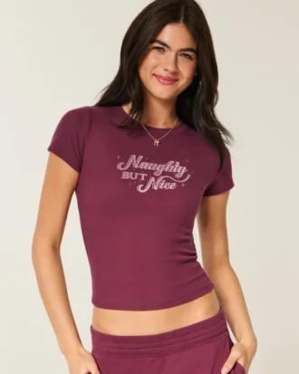 Naughty But Nice Graphic Baby Tee