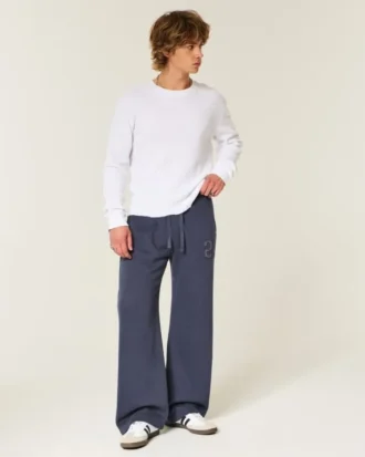 Number Graphic Bootcut Sweatpants