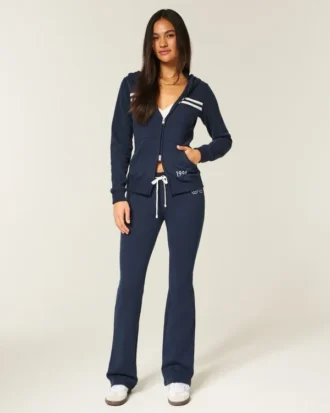 Number Graphic Bootcut Sweatpants