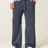 Number Graphic Bootcut Sweatpants