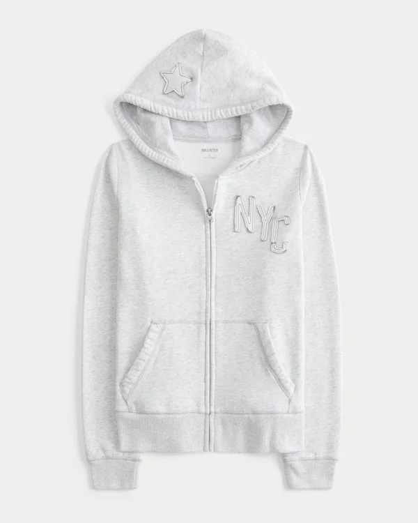 NYC Graphic Zip-Up Hoodie NYC Graphic Zip-Up Hoodie