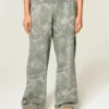 Olive Camo Baggy Sweatpants