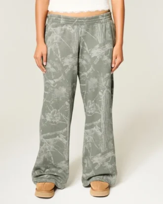 Olive Camo Baggy Sweatpants