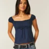 On/Off-the-Shoulder Scoop Babydoll Top