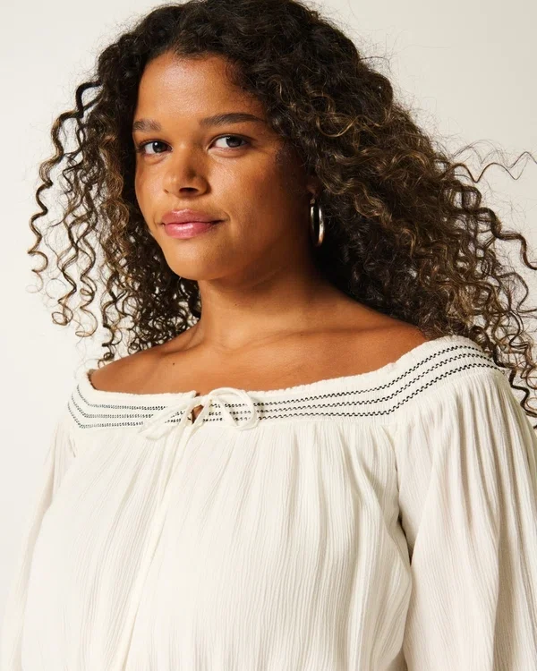 On/Off-the-Shoulder Woven Dress On/Off-the-Shoulder Woven Dress