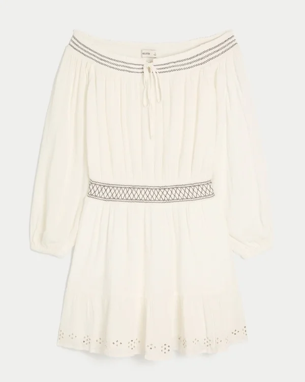 On/Off-the-Shoulder Woven Dress On/Off-the-Shoulder Woven Dress