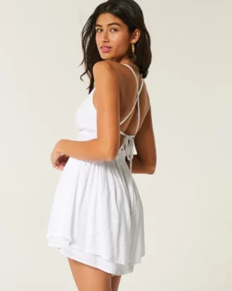 Open-Back Babydoll Romper