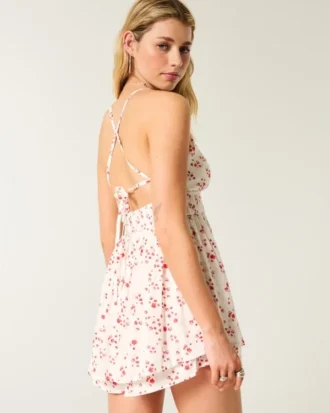 Open-Back Babydoll Romper