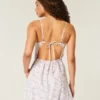 Open-Back Linen-Blend Skort Dress