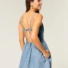 Open-Back Linen-Blend Skort Dress Open-Back Linen-Blend Skort Dress