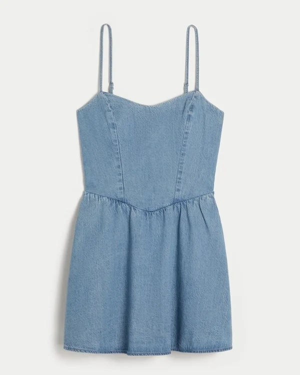Open-Back Linen-Blend Skort Dress Open-Back Linen-Blend Skort Dress