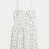Open-Back Linen-Blend Skort Dress