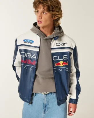 Oracle Red Bull Racing Graphic Faux Leather Jacket