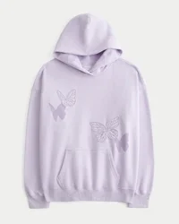 Oversized Butterfly Graphic Hoodie