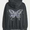 Oversized Butterfly Graphic Hoodie Oversized Butterfly Graphic Hoodie