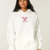 Oversized Candy Cane Graphic Hoodie Oversized Candy Cane Graphic Hoodie