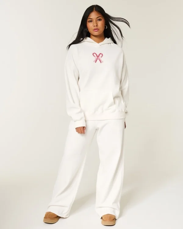 Oversized Candy Cane Graphic Hoodie Oversized Candy Cane Graphic Hoodie