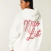 Oversized Candy Cane Graphic Hoodie Oversized Candy Cane Graphic Hoodie