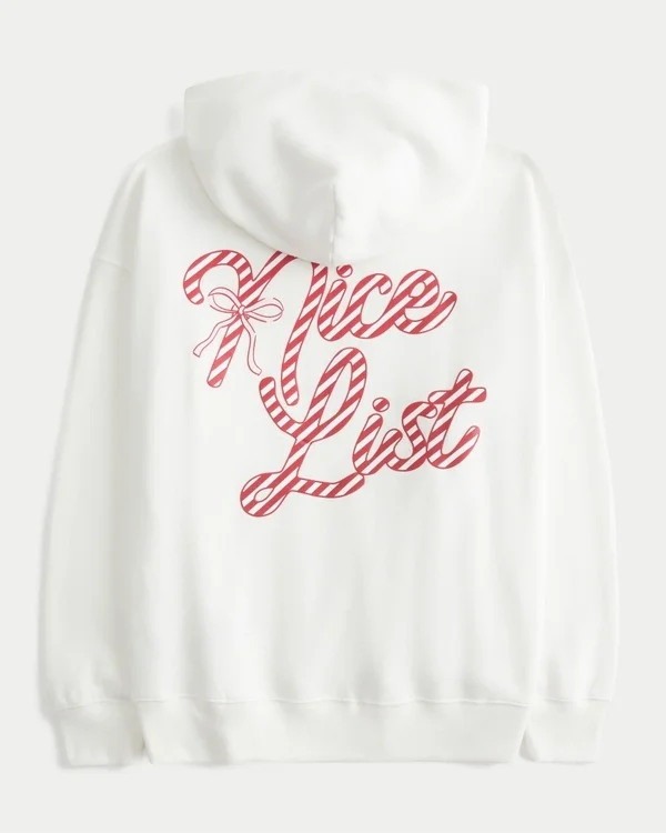 Oversized Candy Cane Graphic Hoodie Oversized Candy Cane Graphic Hoodie