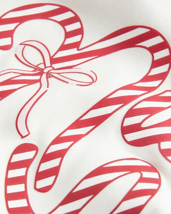 Oversized Candy Cane Graphic Hoodie Oversized Candy Cane Graphic Hoodie