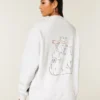 Oversized Mock-Neck Bear Graphic Sweatshirt Oversized Mock-Neck Bear Graphic Sweatshirt