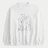 Oversized Mock-Neck Bear Graphic Sweatshirt Oversized Mock-Neck Bear Graphic Sweatshirt