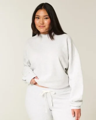 Oversized Mock-Neck Sweatshirt Oversized Mock-Neck Sweatshirt