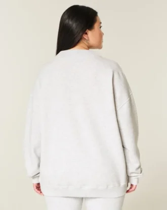 Oversized Mock-Neck Sweatshirt Oversized Mock-Neck Sweatshirt
