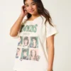 Oversized Off-the-Shoulder Stranger Things Graphic Tee
